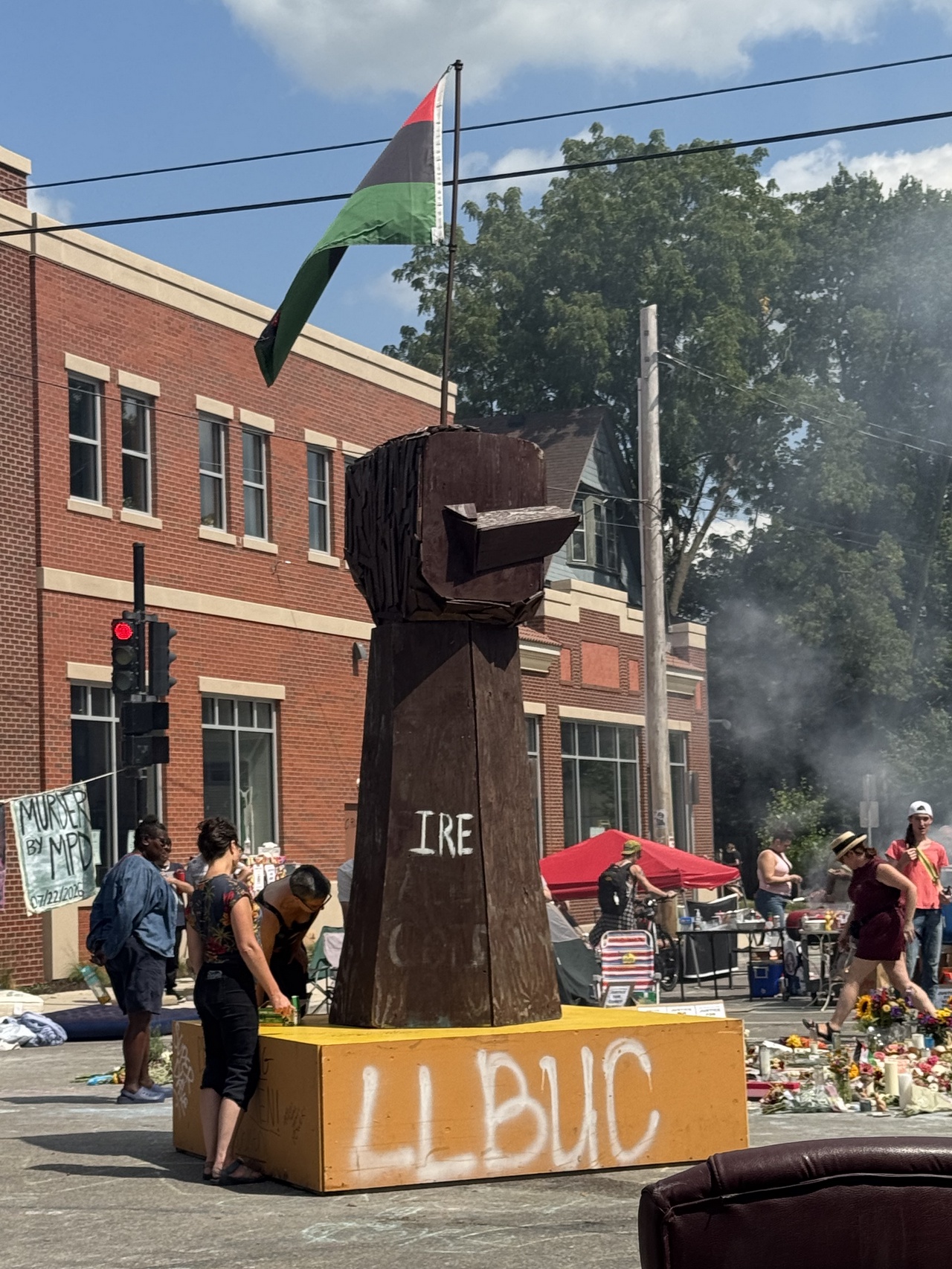 Statue from Minneapolis's George Floyd Square is now in Madison, Wisconsin.