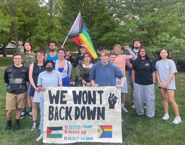 Allendale, Michigan students hold teach-in on queer and trans liberation.