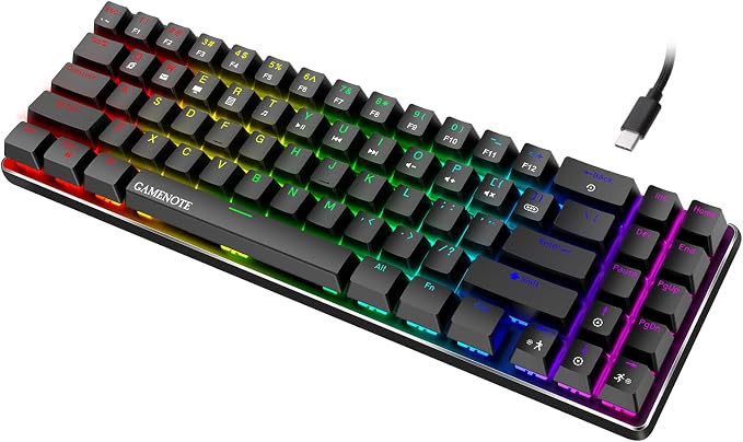 The amazing GAMENOTE keyboard, in all its gamery goriness.