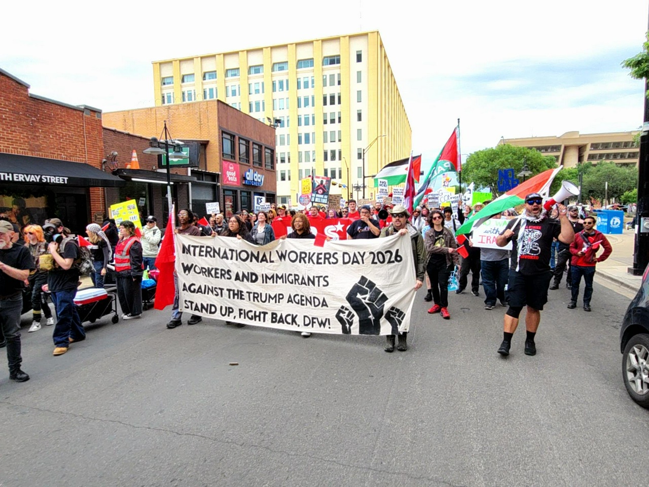 International Workers Day march in Dallas.