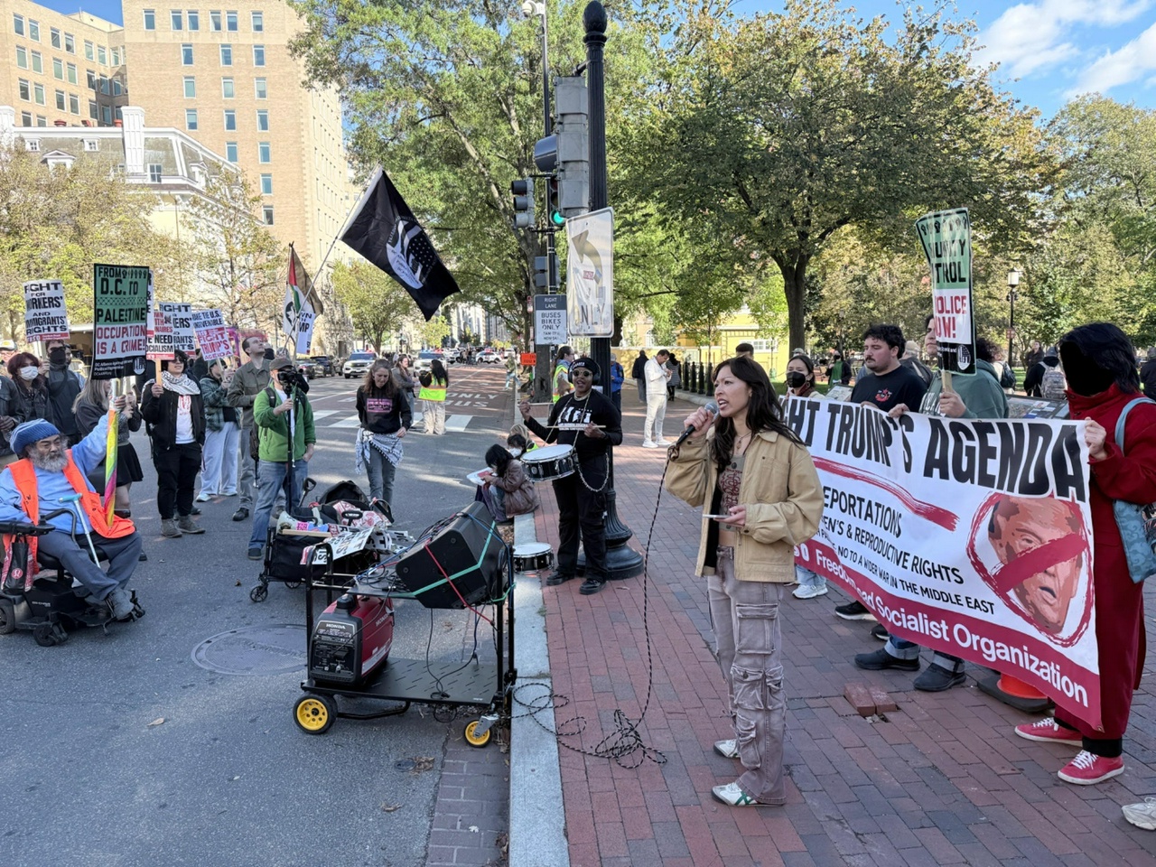 Washington DC protest against repression directed at Minnesota Congresswoman Ilhan Omar and local activists.