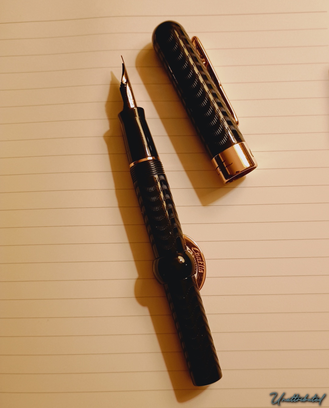  Recreation of a Conklin Crescent Filler fountain pen. (Photo by Unattributed, Licensed CC BY-NC-SA 4.0)
