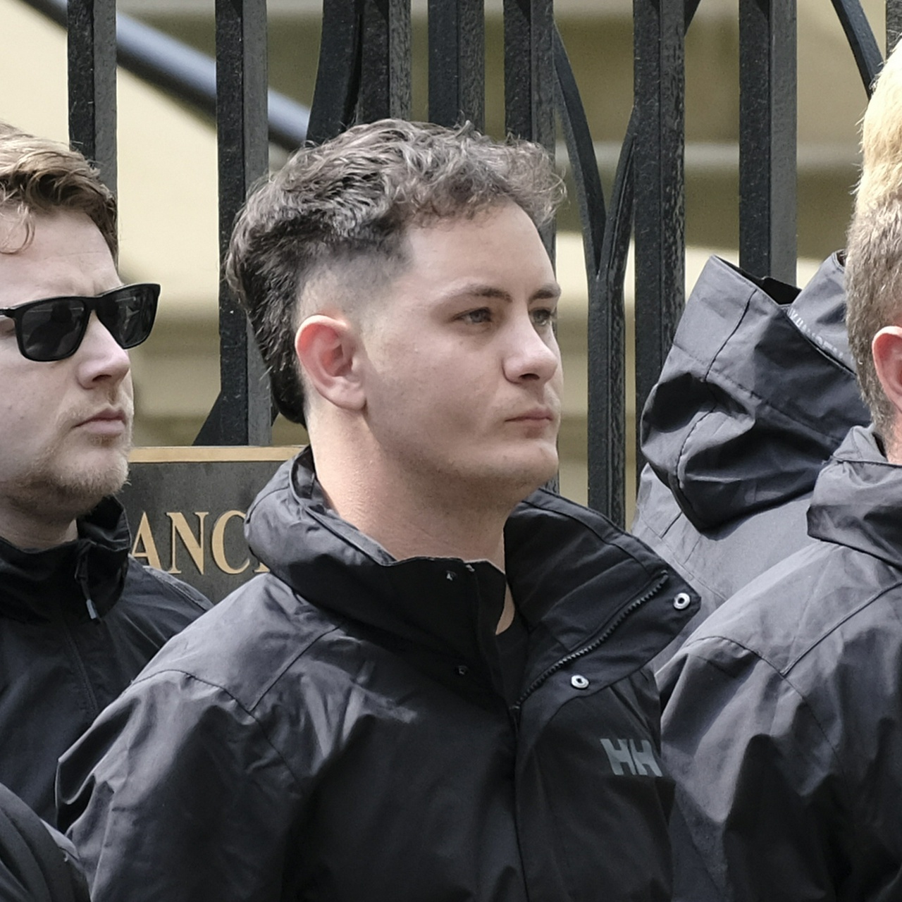 A side angle on him shows the strange slope to his face and homejob undercut