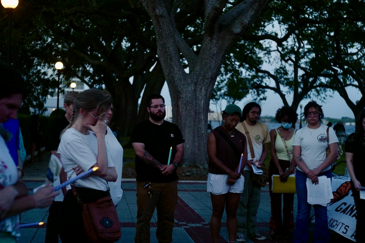 Vigil in Jacksonville, Florida for those who died in ICE custody.
