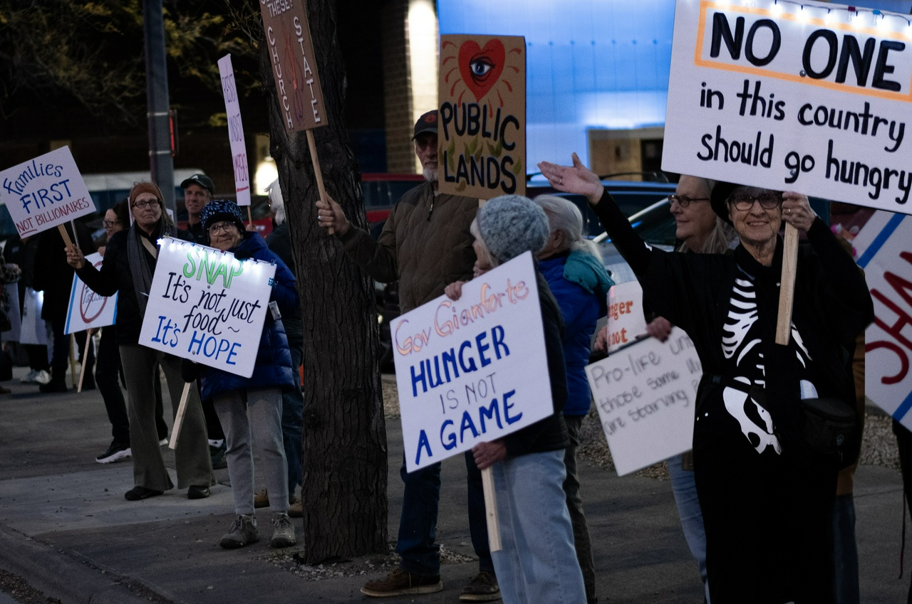 Billings, Montana protest demands funding for SNAP.