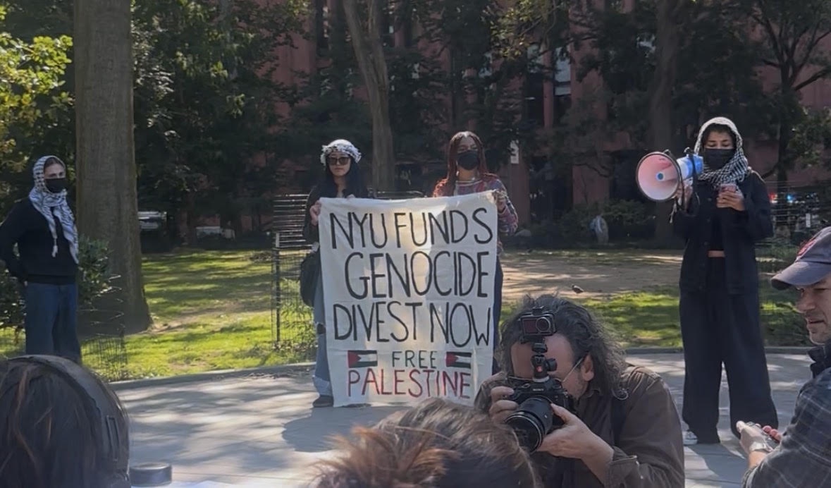 NYU protest demands end to ties with apartheid Israel. | Fight Back! News