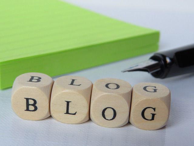 BLOG spelled out in blocks