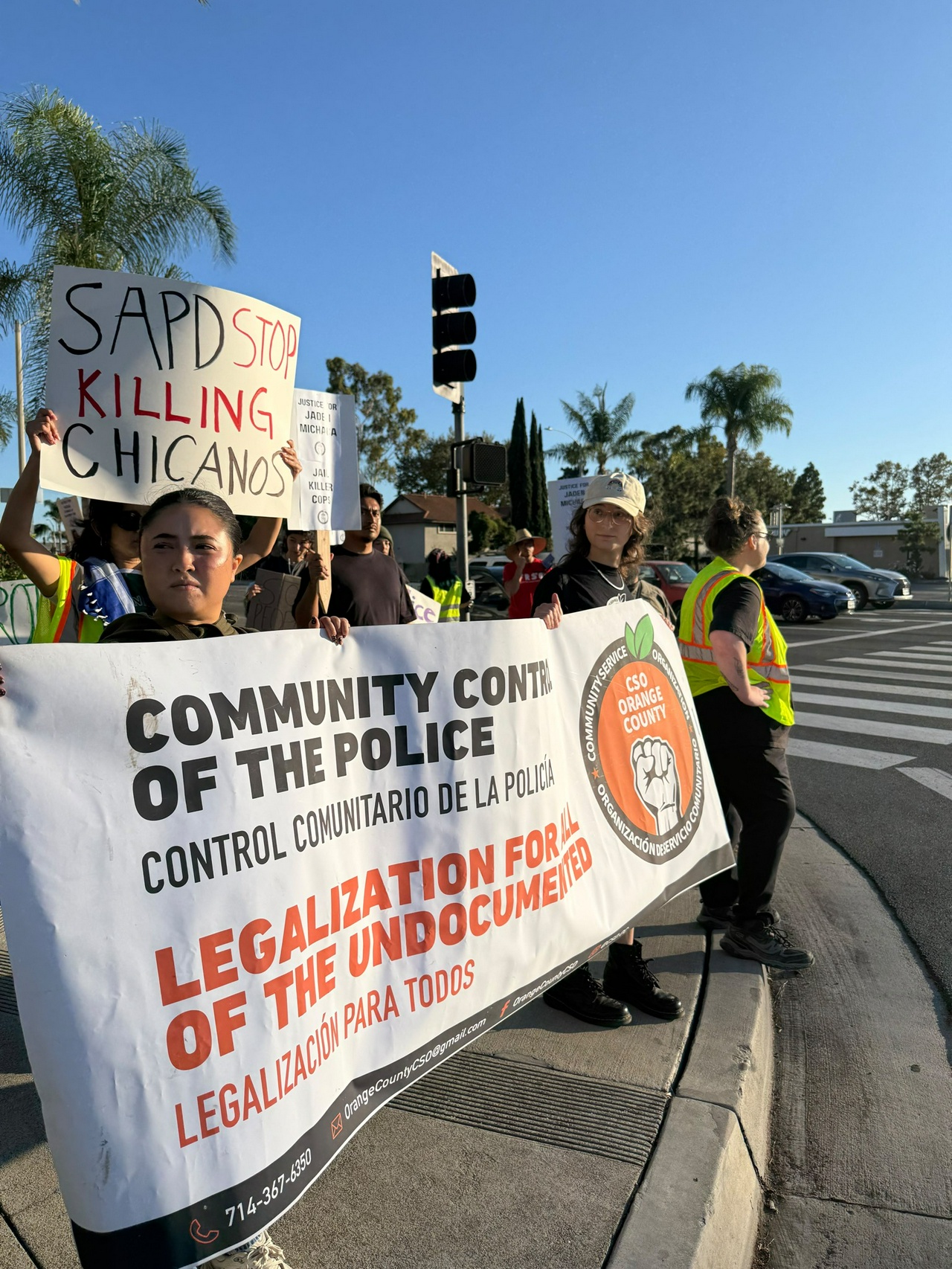 Protest in Santa Ana, California demands justice for Jaden Michaca. | Fight Back! News