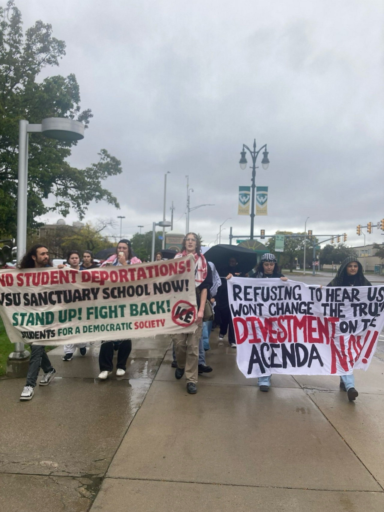WSU march in solidarity with Palestine.