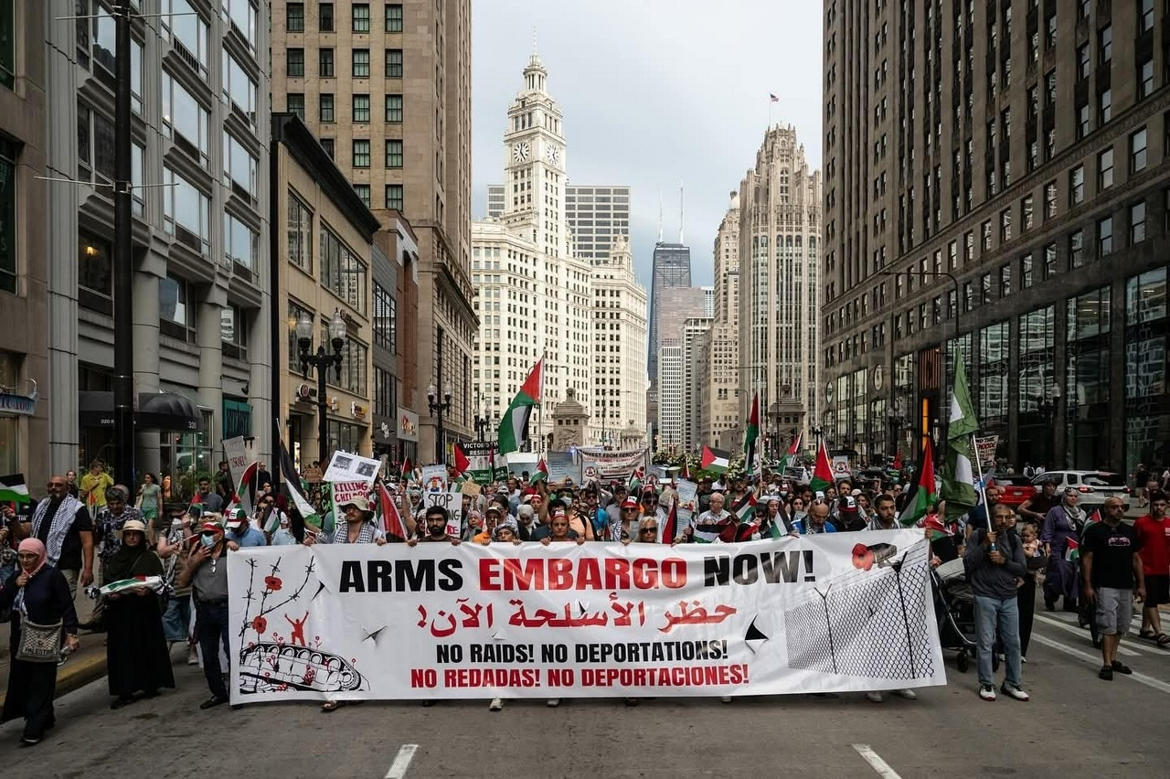 Chicago march against the genocide in Gaza.