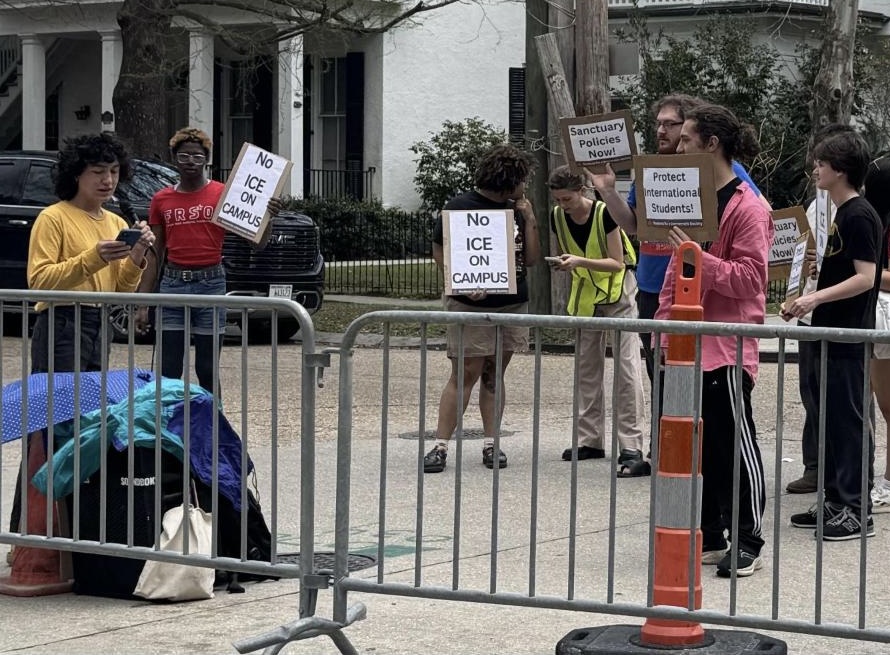 Loyola students demand sanctuary campus. 
