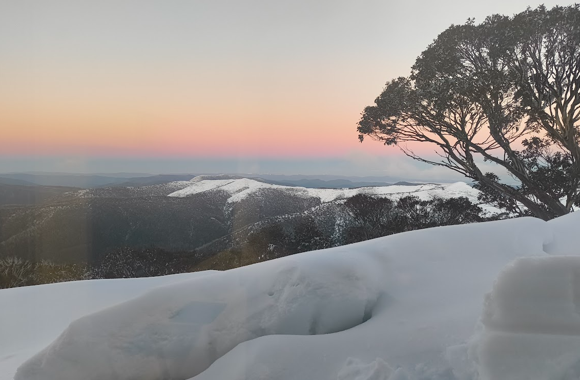 View from our apartment, Mount Hotham, August 2026