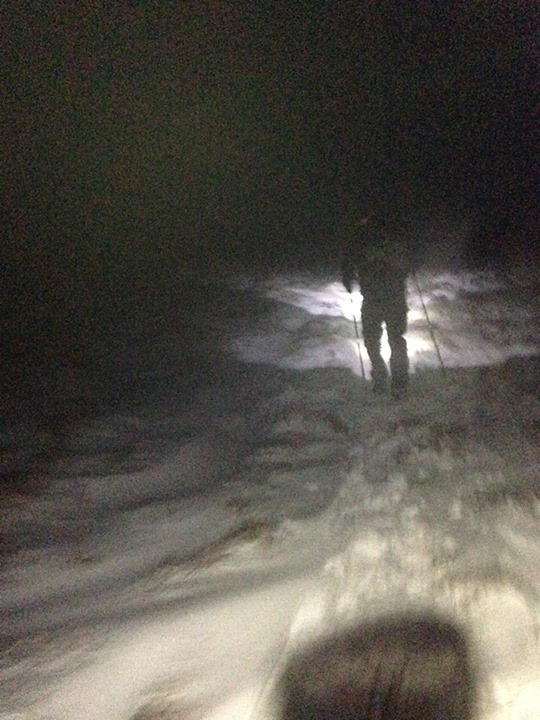 navigating in snow and darkness