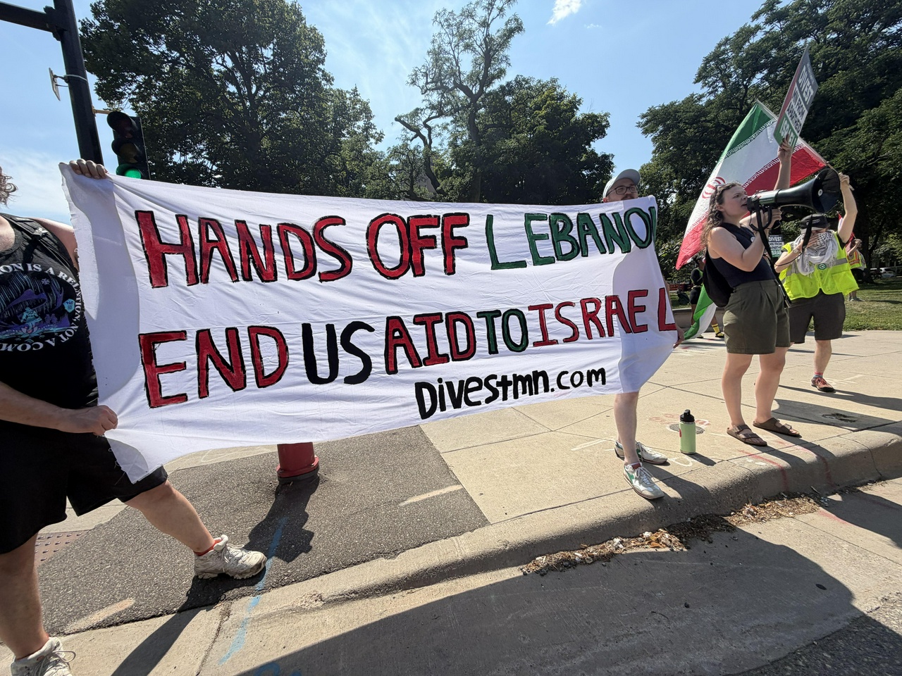Minneapolis protests U.S./Israel attacks on Iran and Lebanon. | Fight Back! News Minneapolis protests U.S./Israel attacks on Iran and Lebanon.