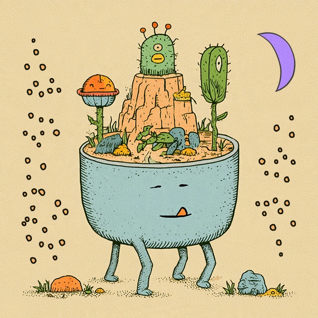 blue bowl