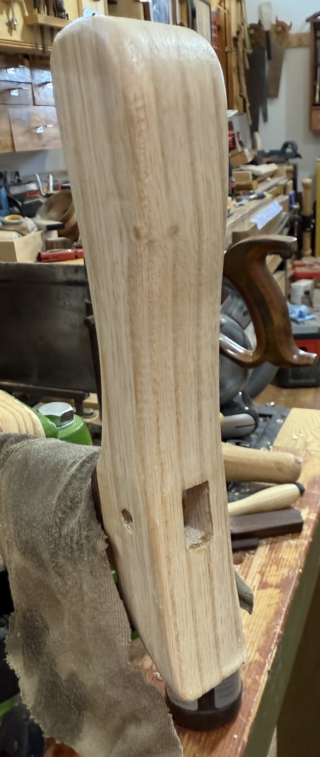 The handle, about halfway finished