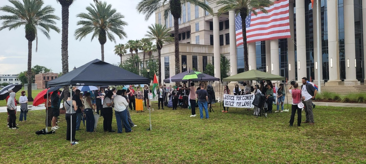 Jacksonville rally demands freedom for pro-Palestine protester