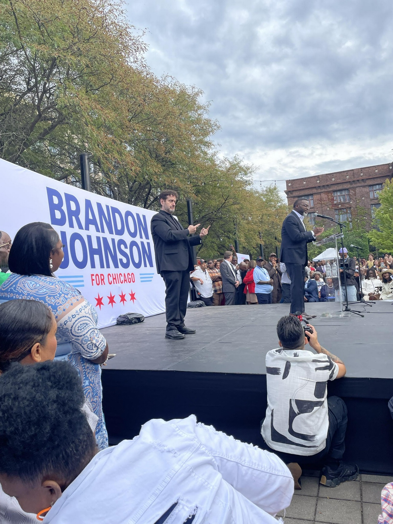 Chicago Mayor Johnson speaking at the kick off to election campaign. | Fight Back! News