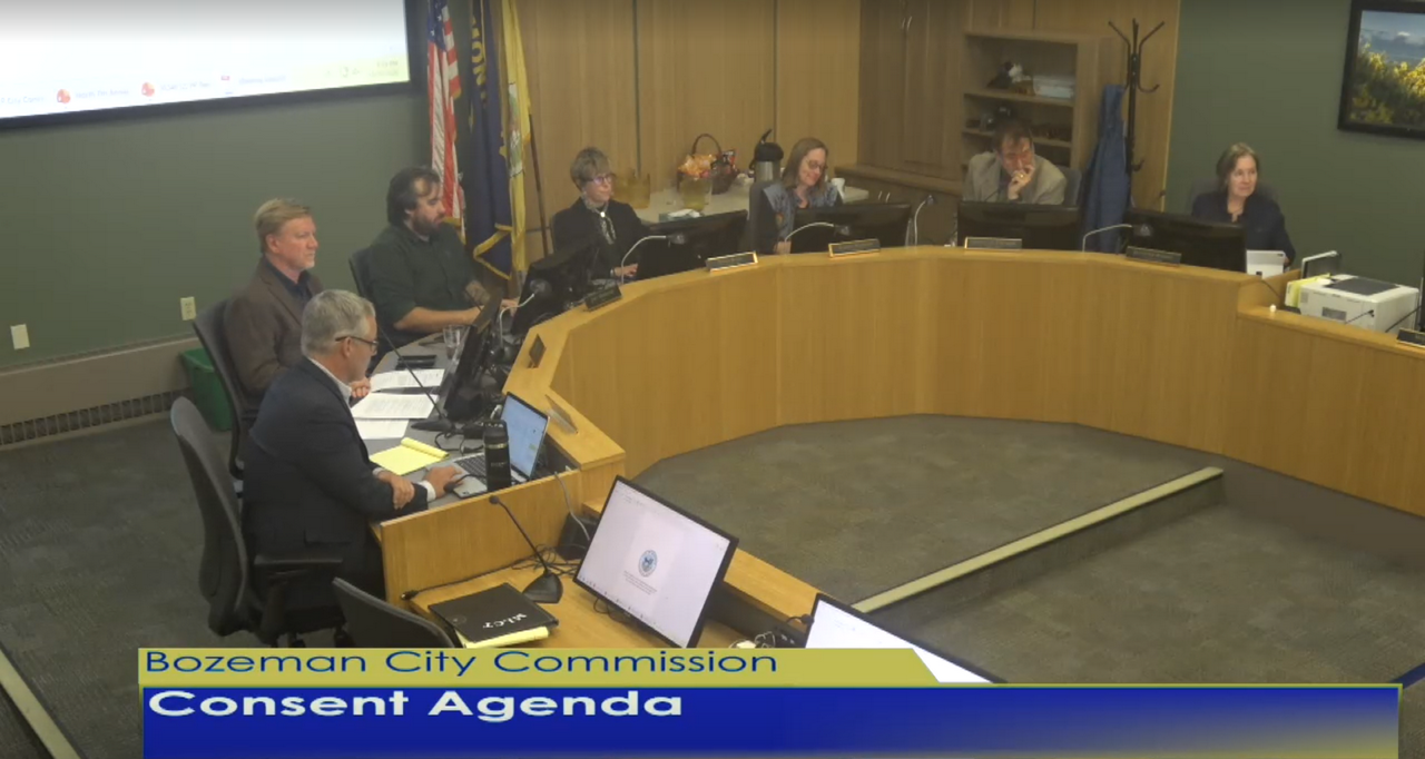The Bozeman City Commissioners and heads of city staff begin public comment on the consent agenda, containing the Axon contract. | Fight Back! News