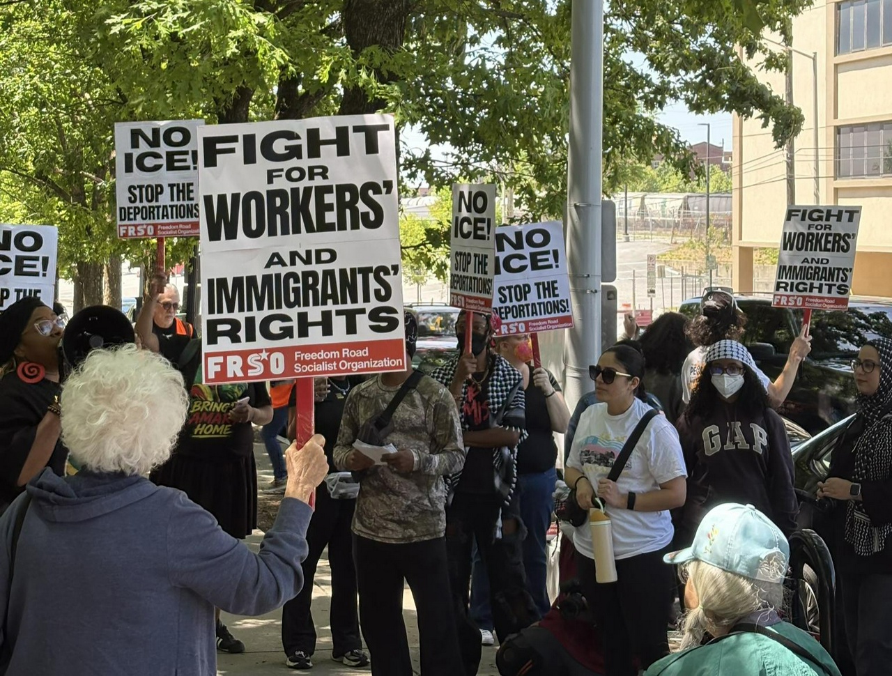 May Day protest in Atlanta.