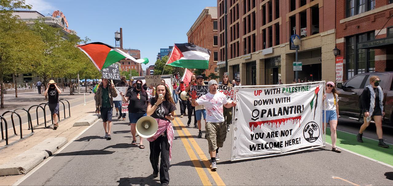 Denver continues protests against Palantir for complicity with apartheid Isreal