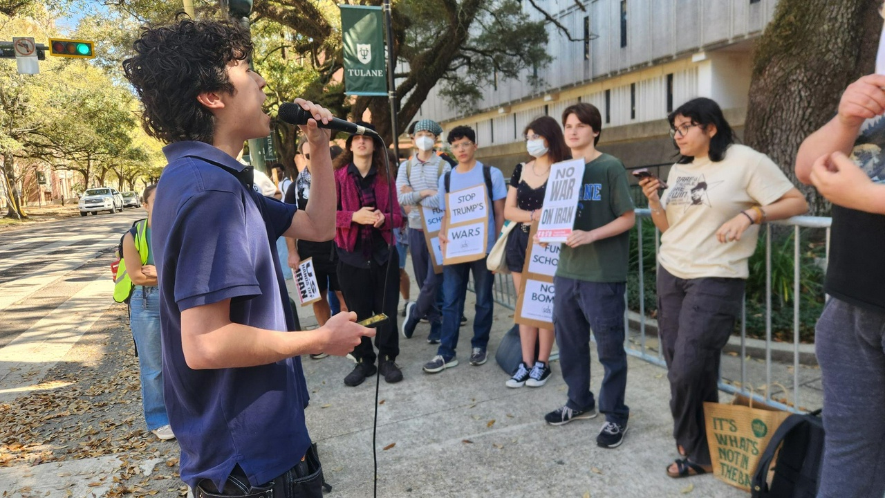 New Orleans students protest war on Iran. | Photo: Fight Back! News New Orleans students protest war on Iran.