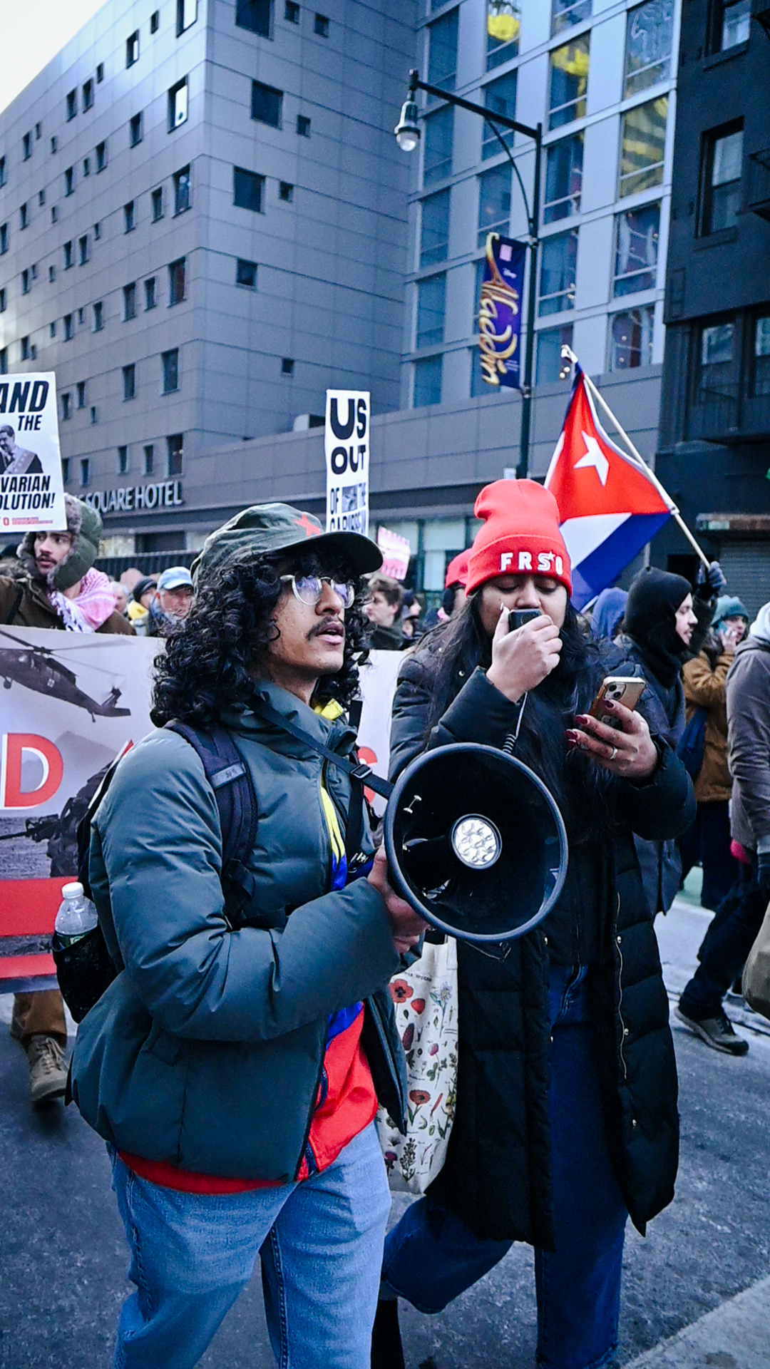 New Yorkers turn out to protest U.S. war in Venezuela