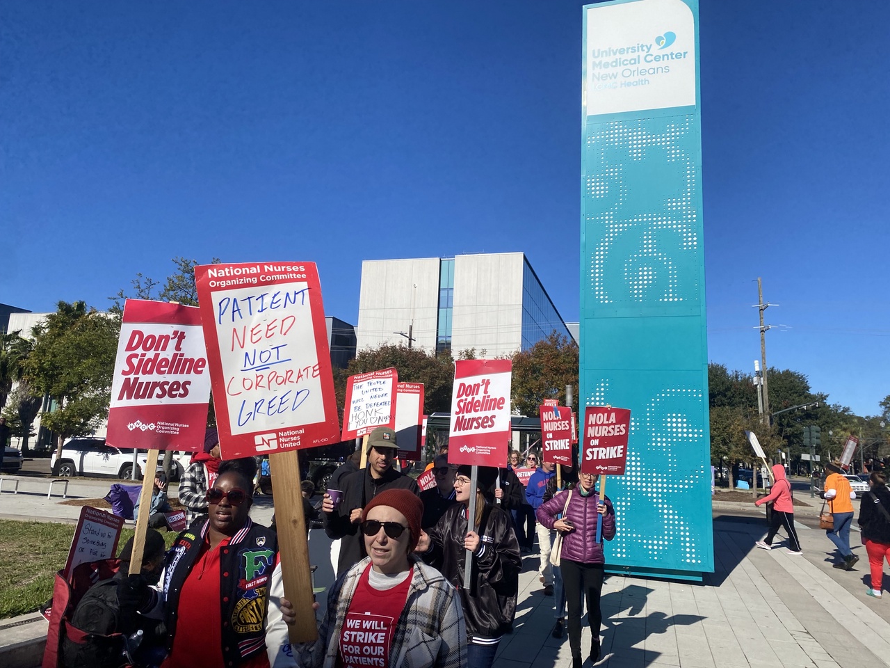 Striking UMC nurses on the picket line. | Fight Back! News Striking UMC nurses on the picket line.