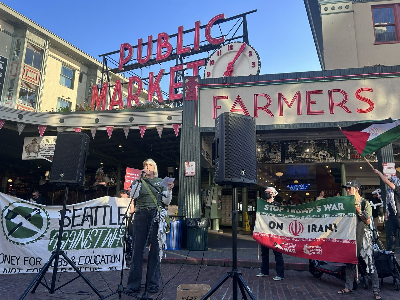 Seattle protest against the U.S. war on Iran.