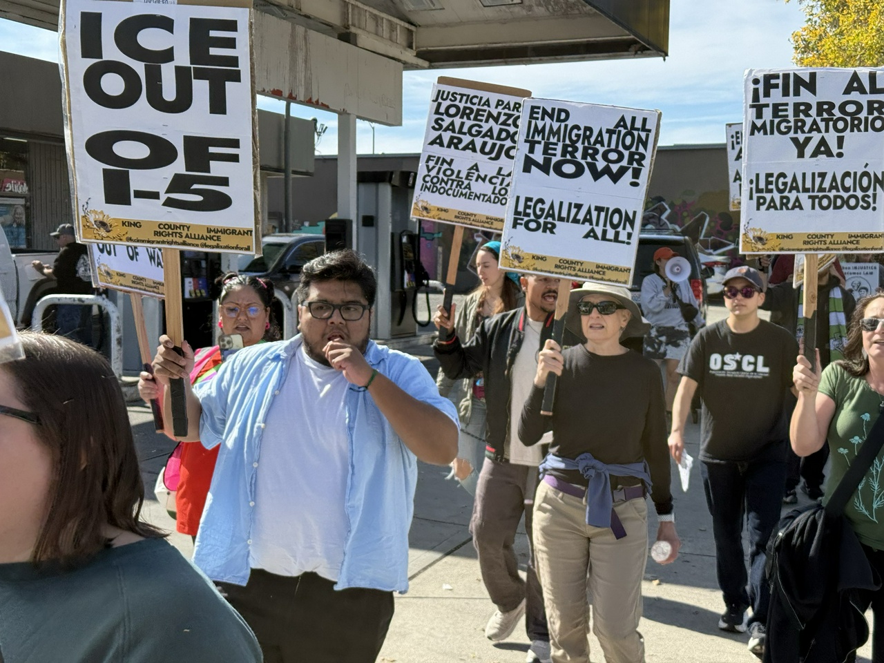Protest against ICE abductions. | Fight Back! News