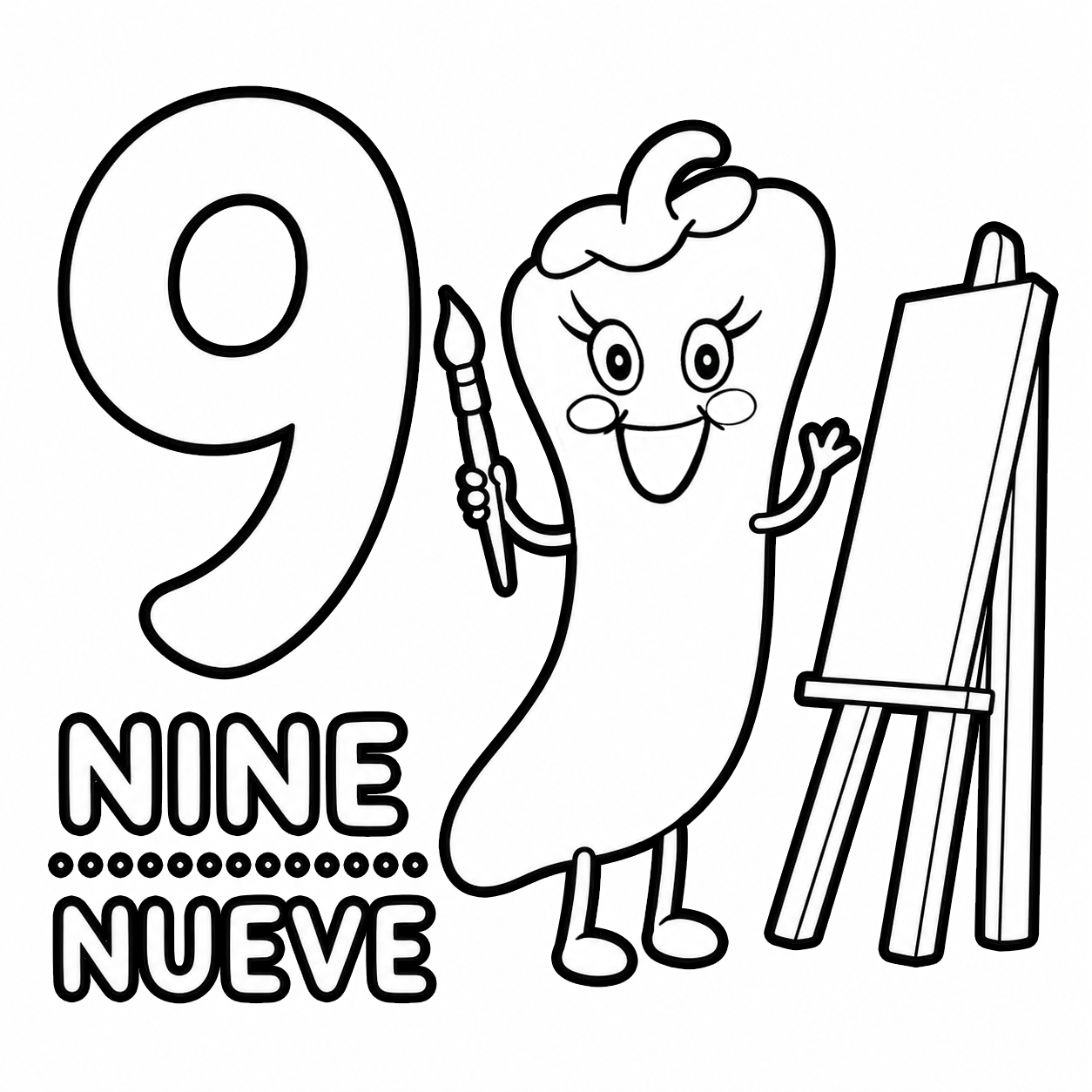 nueve