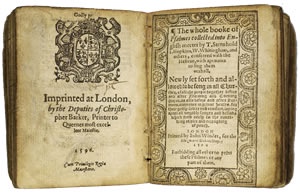 Public domain image of the 1559 Book of Common Prayer title page