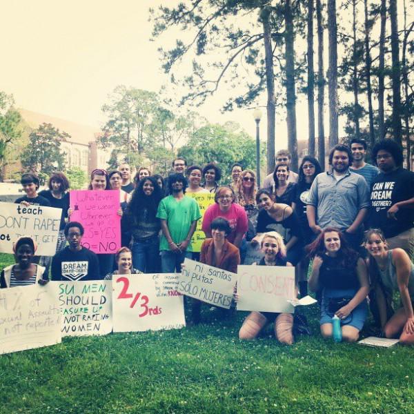 Florida State University (FSU) students speak out against rape culture, April 1